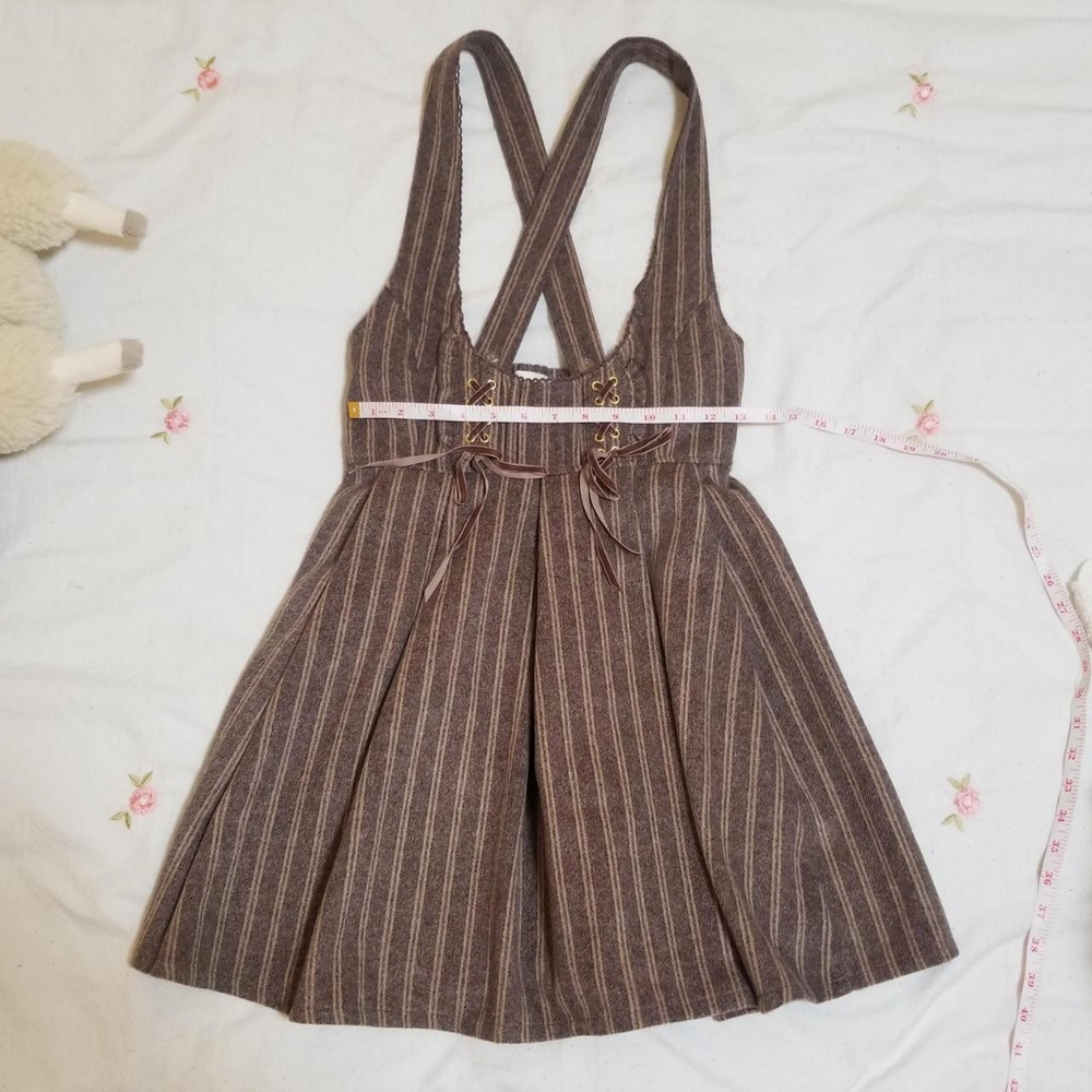 Liz Lisa pinstripe suspender babydoll dress